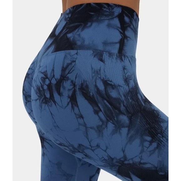 NWT & Bag Halara High Waisted Ruched Butt Lifting Tie Dye Yoga Leggings Size XS - Picture 2 of 16